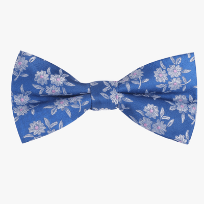 Noeud Papillon Fleuri Bleu Roi