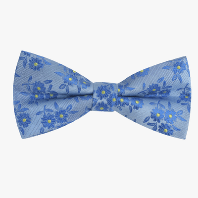 Noeud Papillon Fleuri Bleu